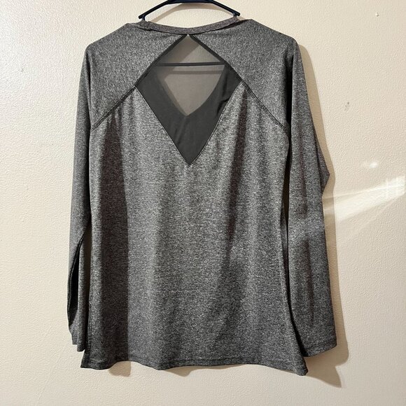 Beverly Hill Polo Club Athletic Top Womens Small Gray Stretch pullover Casual - Picture 2 of 7